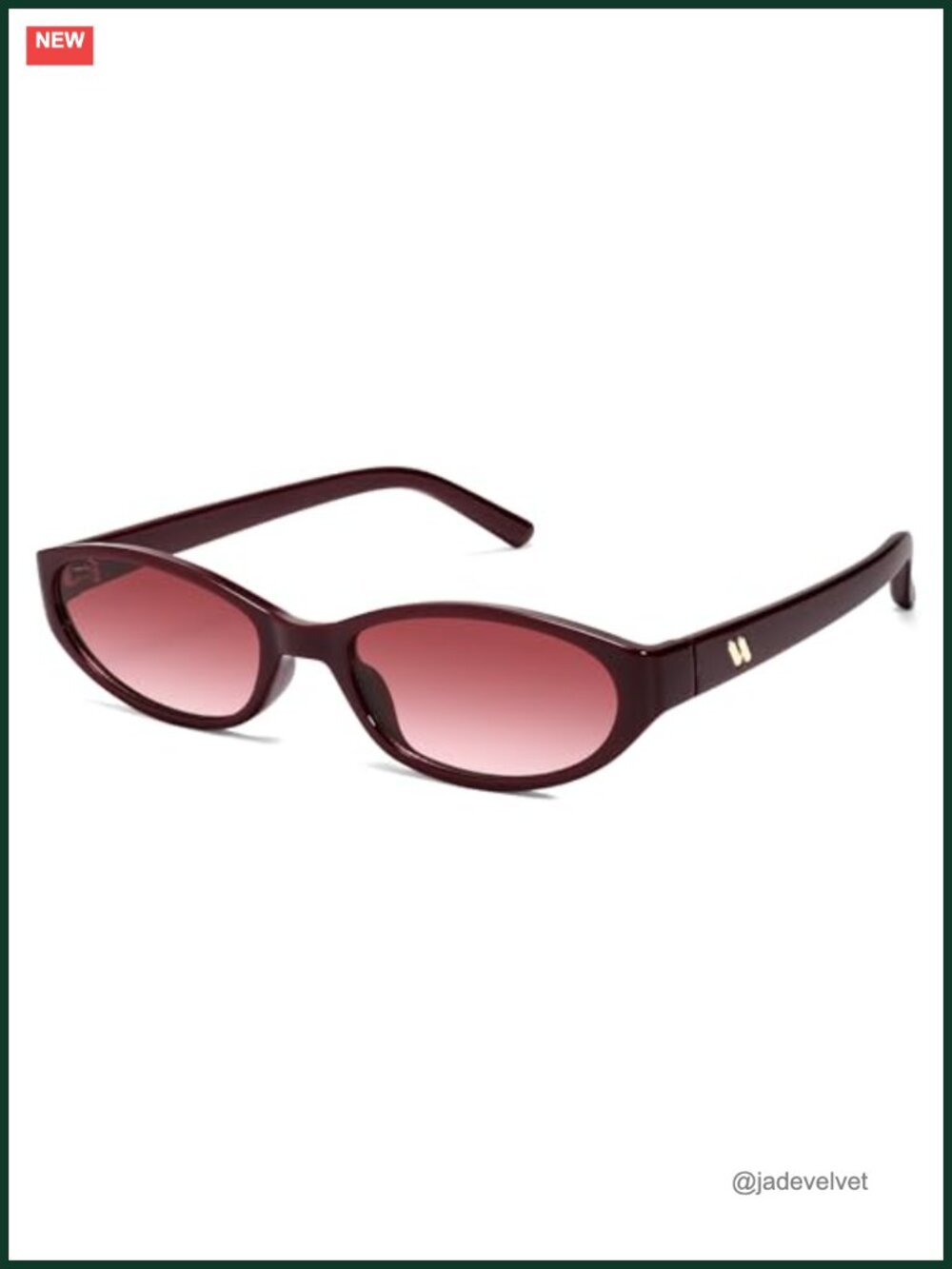 Oval Cat-Eye Sunglasses UV Protection Retro Y2K Trendy Full Frame Adult